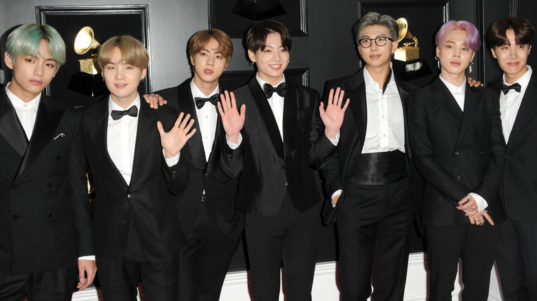 BTS in tuxes