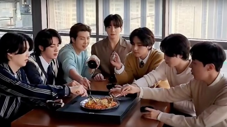 BTS eating bibimbap off award