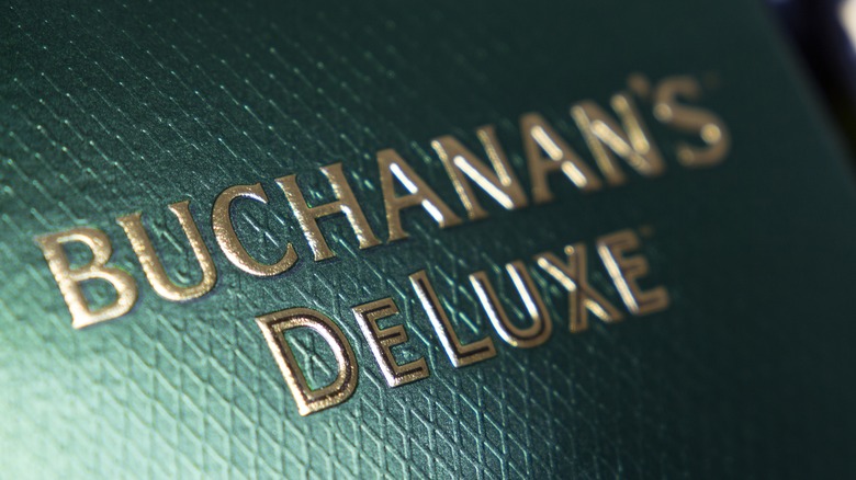 Close up reading Buchanan's Deluxe