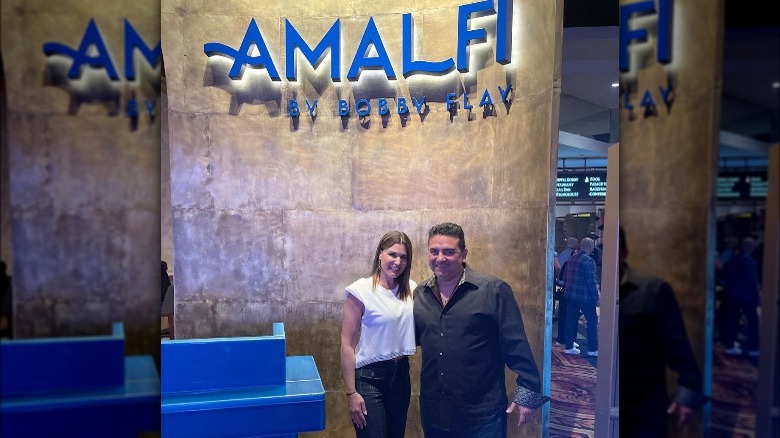 Buddy and Lisa Valastro at Bobby Flay's Amalfi restaurant in Las Vegas
