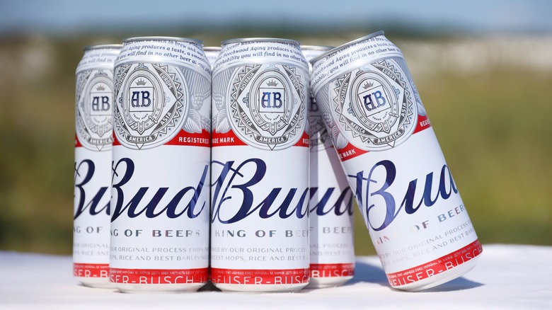 Cans of Budweiser