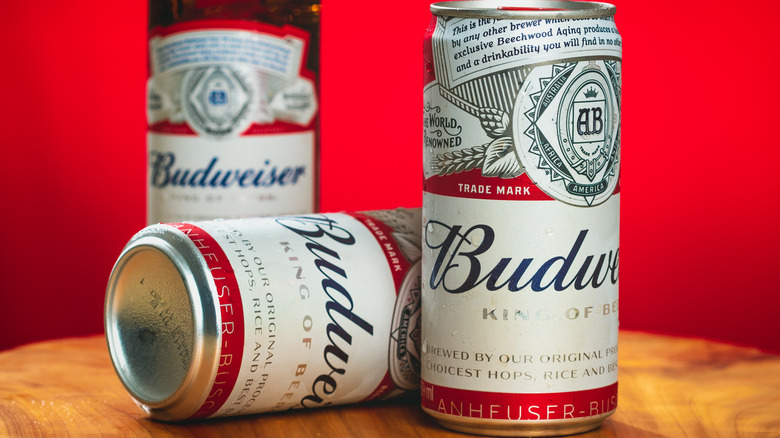 Budweiser beer cans