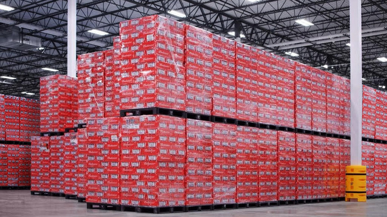 cases of Budweiser stored in Qatar for World Cup