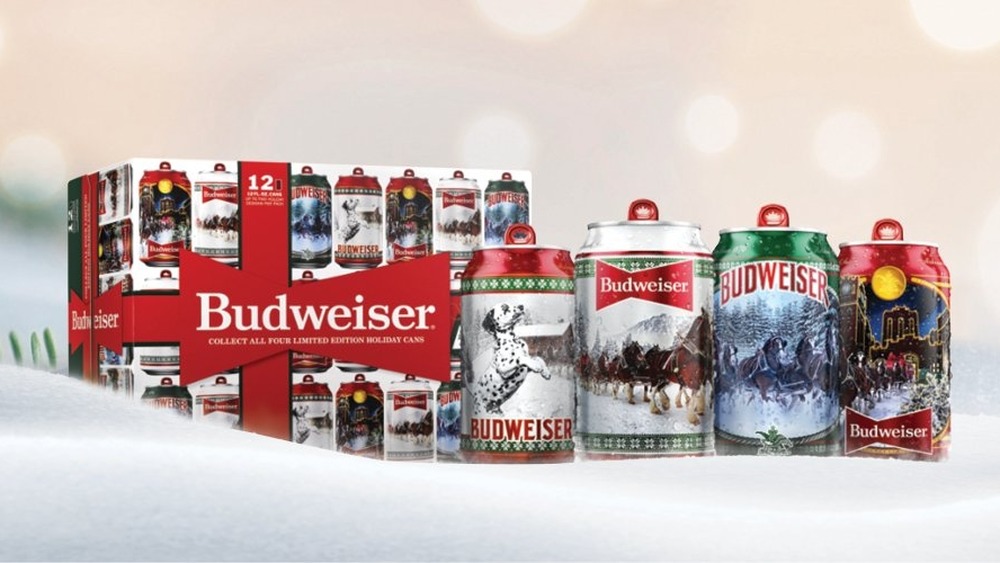 2020 Budweiser holiday cans