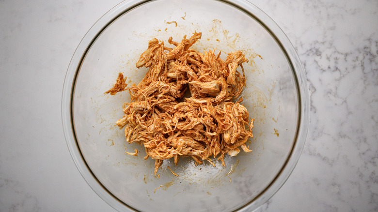 seasoned buffalo shredded chicken