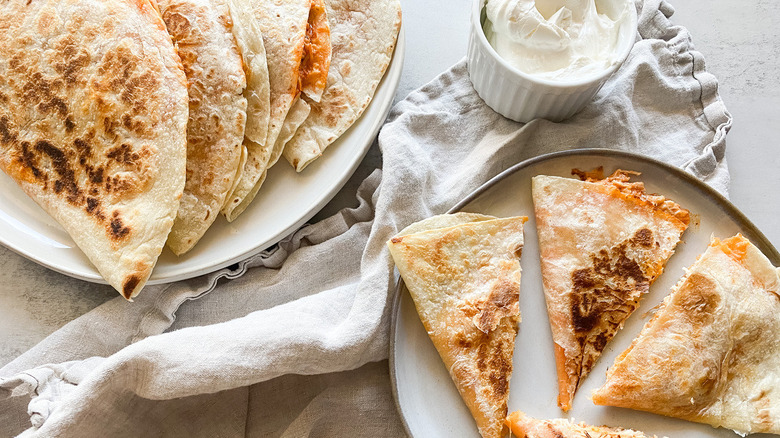 Crispy and delicious Buffalo Chicken Quesadilla