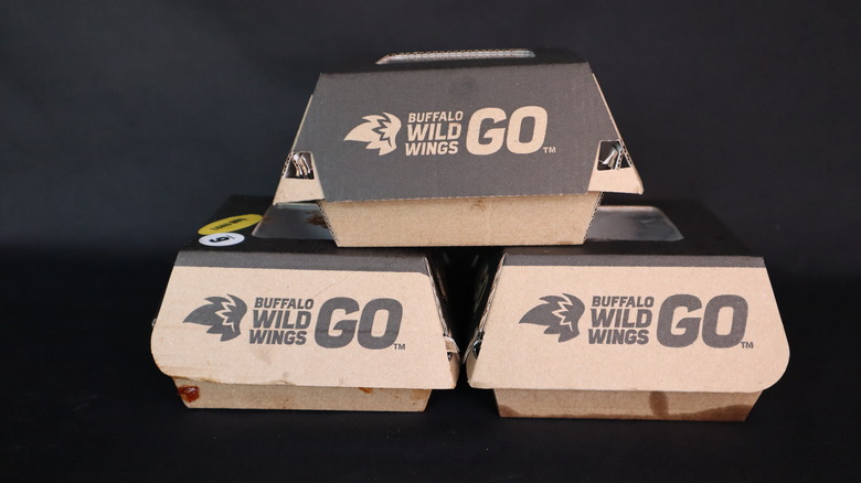 Buffalo Wild Wings to-go boxes