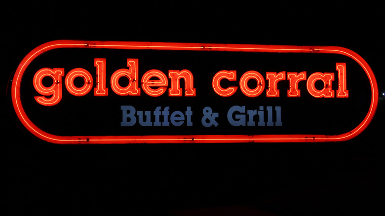 Golden Corral neon sign