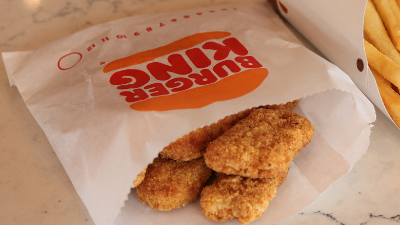 Burger King nuggets and logo