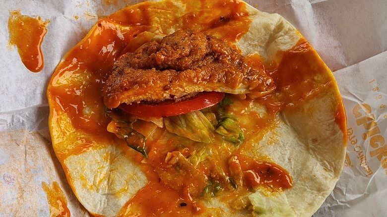 open Burger King Fiery Buffalo Royal Crispy Wrap