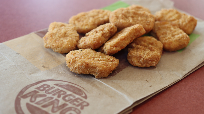 A pile of chicken nuggets at Burger King