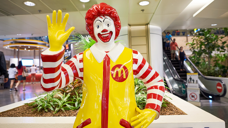 A statue of Ronald McDonald