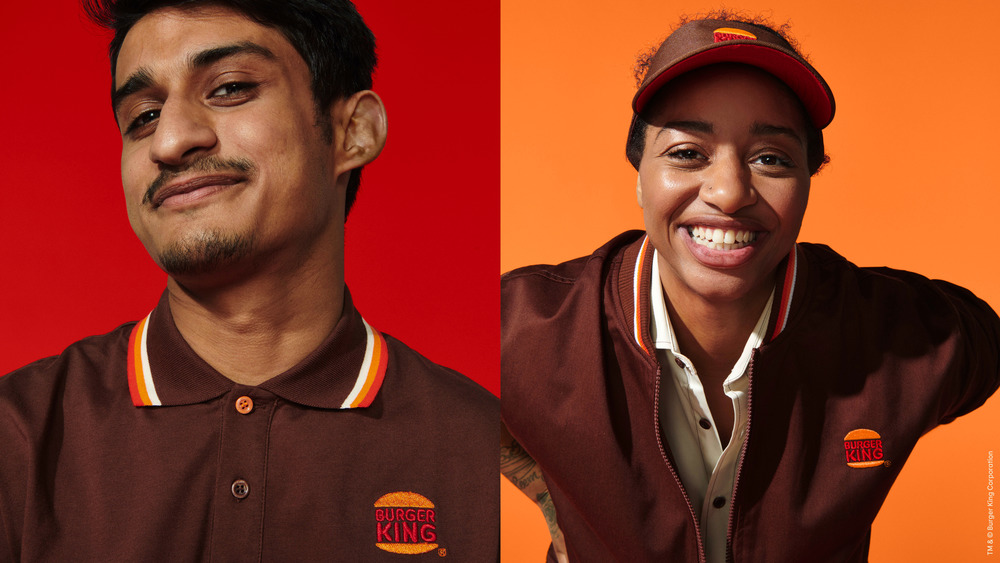 Burger King employees in new uniforms