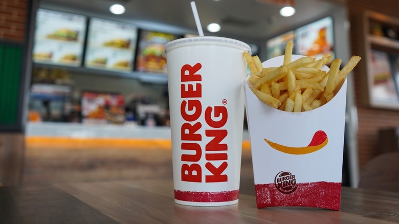 burger king fries and drink