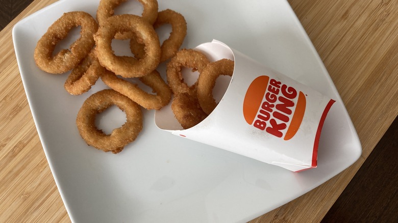 Burger King onion rings on plate