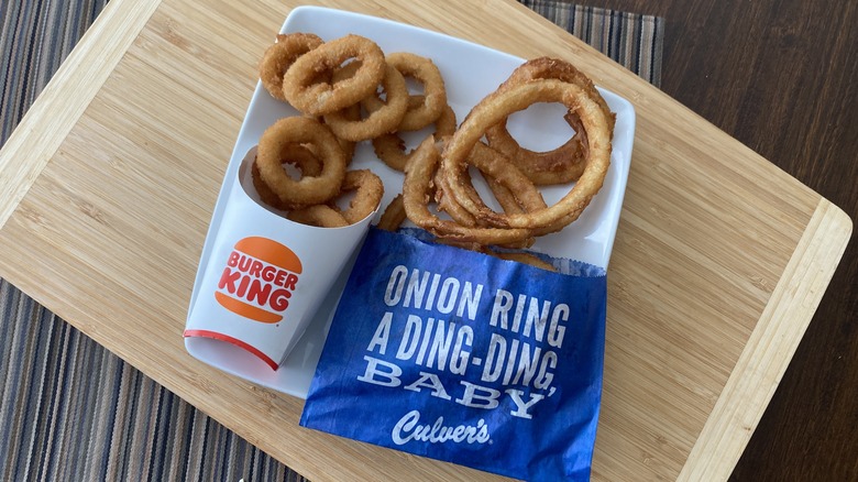 Burger King and Culver's onion rings