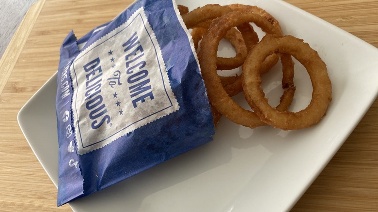 Culver's onion rings in a bag