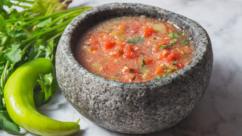 bowl of salsa