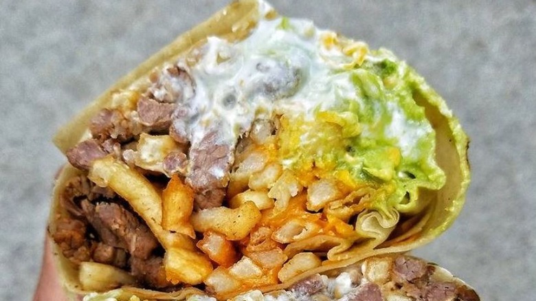 California burrito with French fries