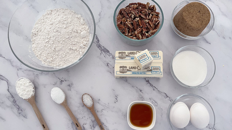 ingredients for butter pecan cookies