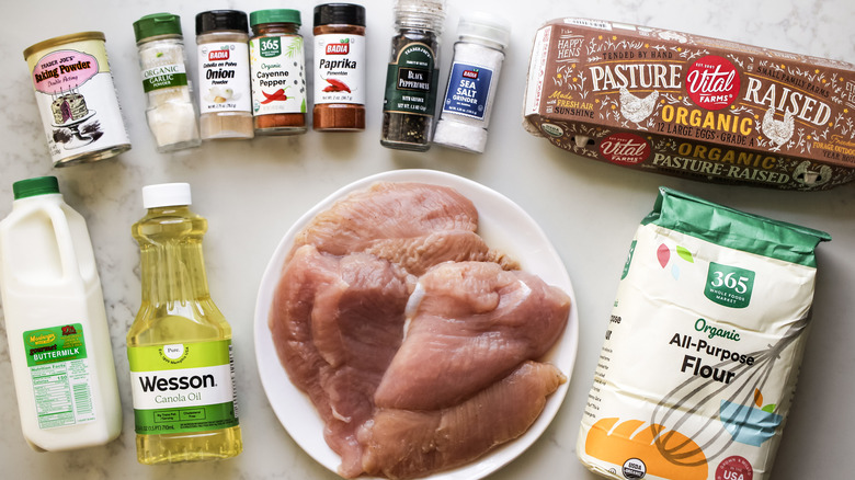 ingredients for fried turkey tenderloins