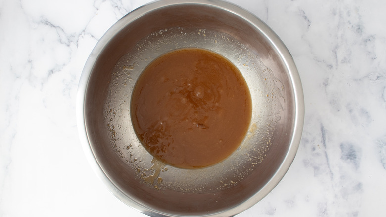 mixed butter, sugar, and vanilla in bowl