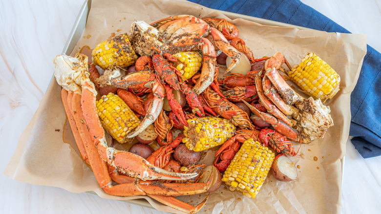 crab boil on parchment paper