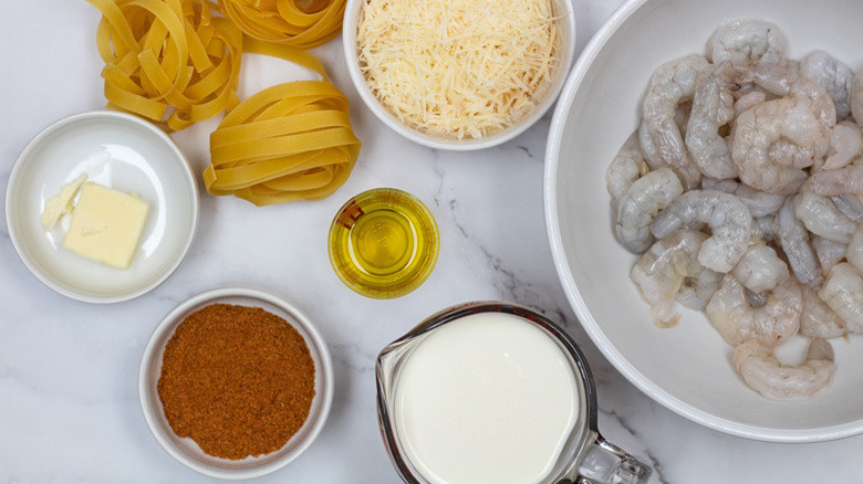 ingredients for cajun shrimp pasta recipe