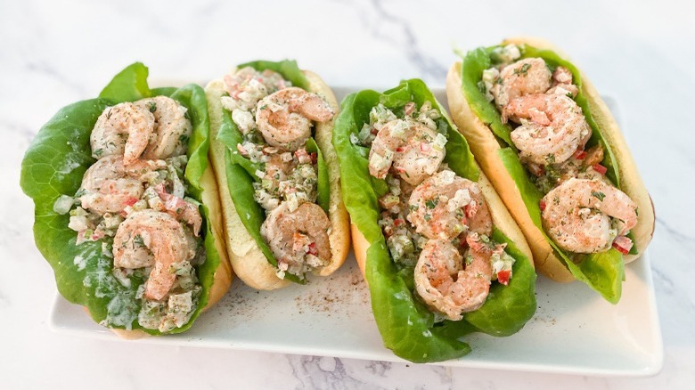 shrimp rolls on plate