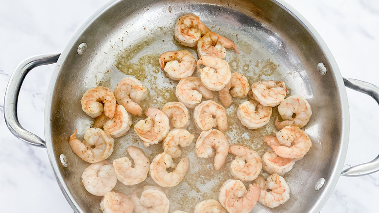 shrimp in skillet