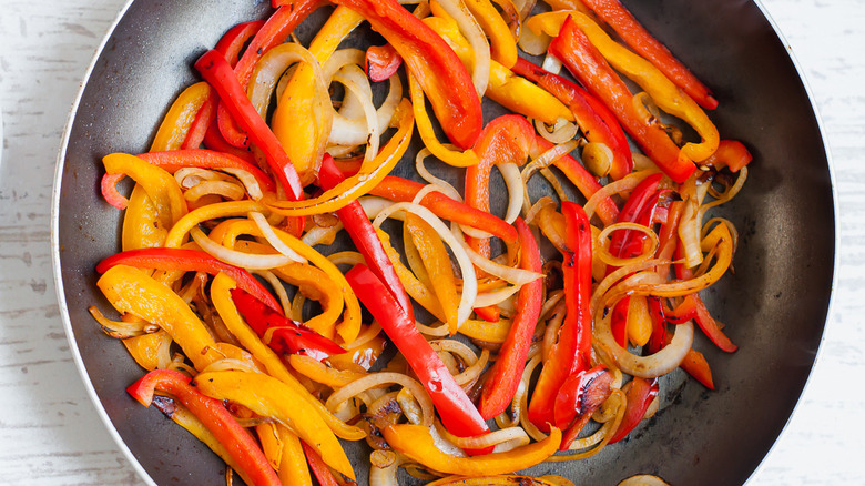 sautéed onions and peppers