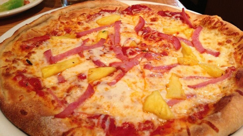 Hawaiian pizza from california pizza kitchen