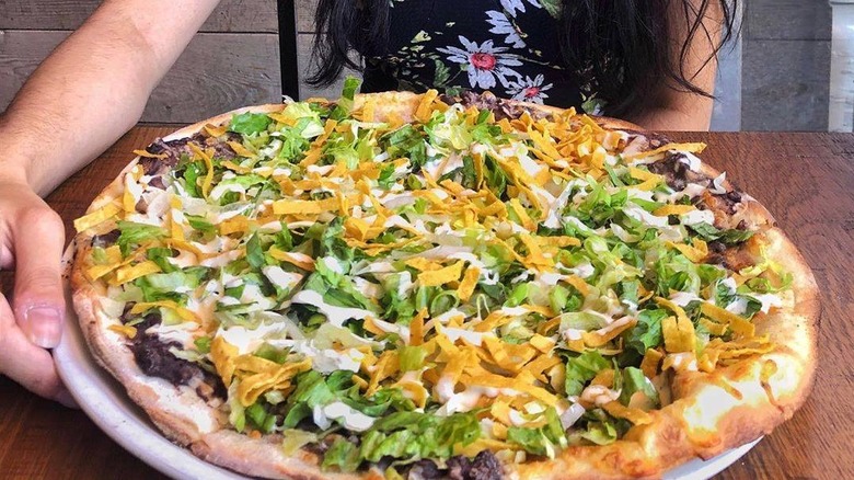 Tostada pizza from california pizza kitchen