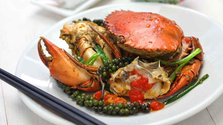 Crab with Cambodian Kampot pepper