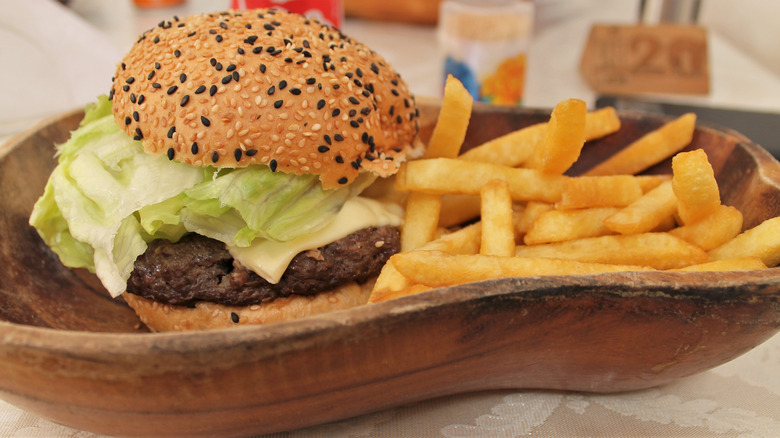 camel burgert and fries