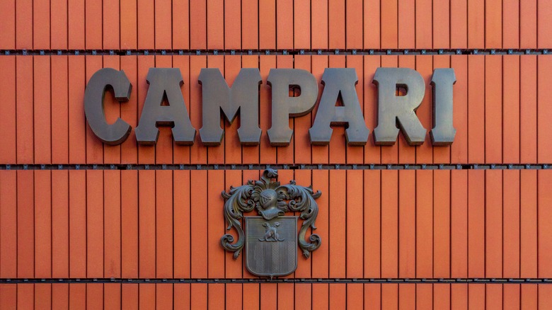 Campari brand logo sign