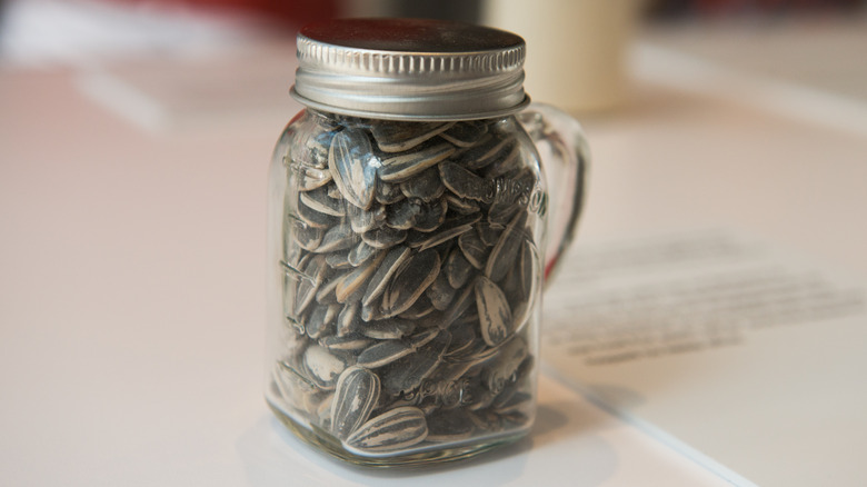 jar of sunflower seeds