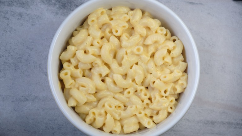 Bowl of macaroni and cheese 