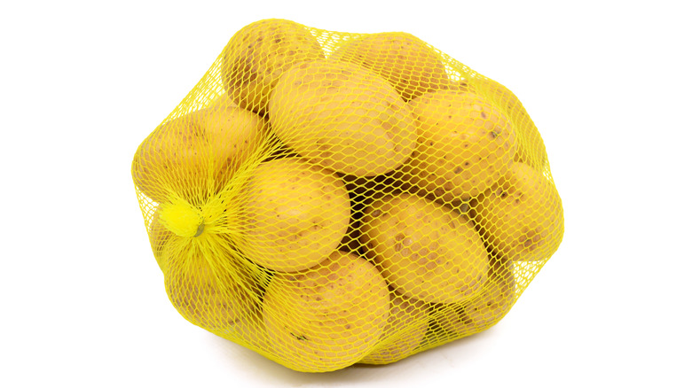 Potatoes in a mesh bag 