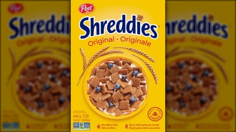 Post Shreddies Original cereal box 