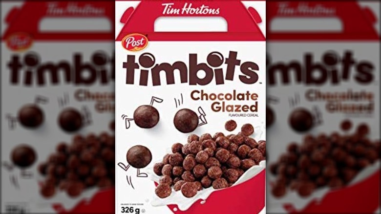 Timbits Chocolate Glaze cereal box 