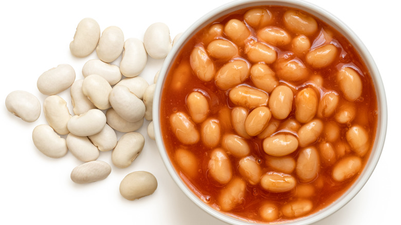 dried beans and canned baked beans