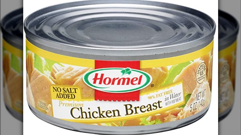 A can of Hormel chicken