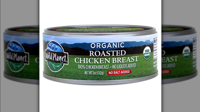 A can of Wild Planet Organic Roasted Chicken Breast