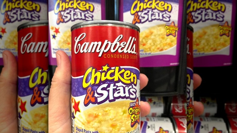 can of campbell's chicken and stars