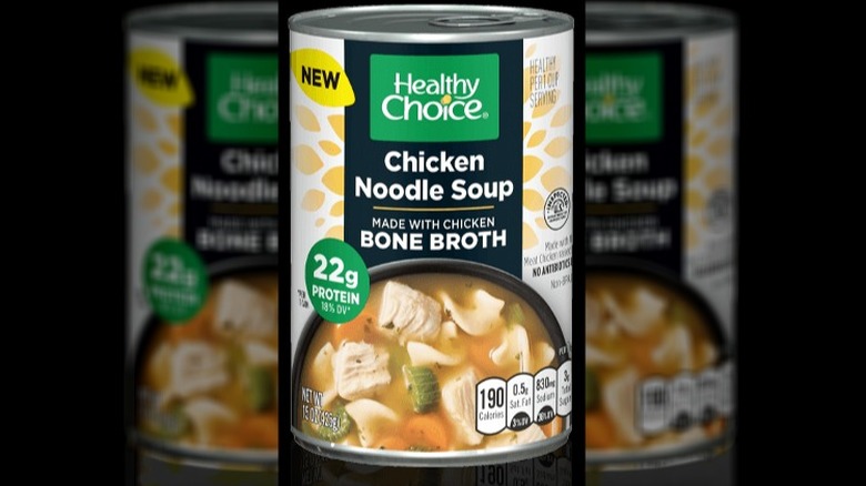 Healthy Choice cans of soup