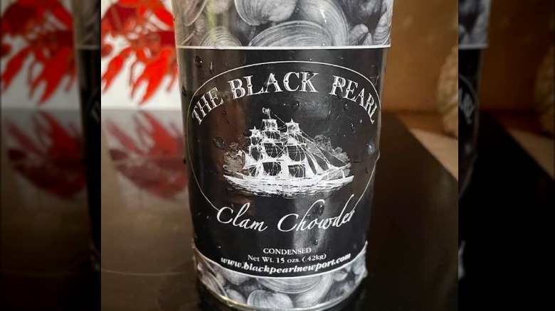 Can of The Black Pearl's Clam Chowder