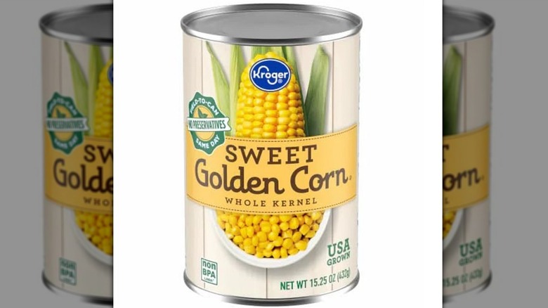 can of Kroger corn