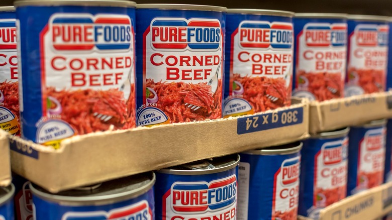 cans of corned beef