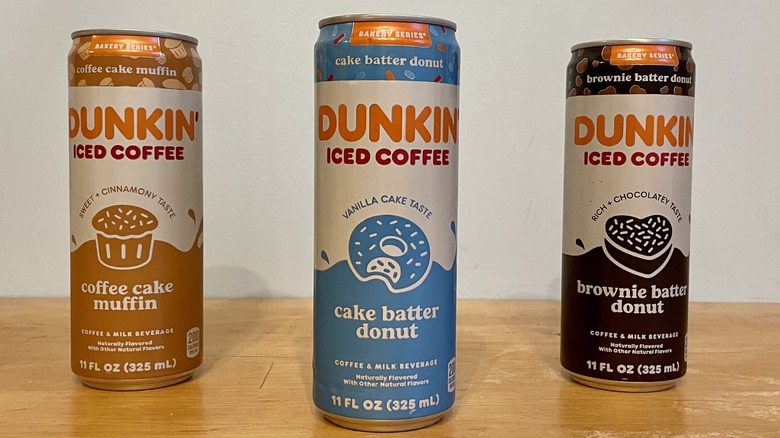 Three cans of coffee drinks